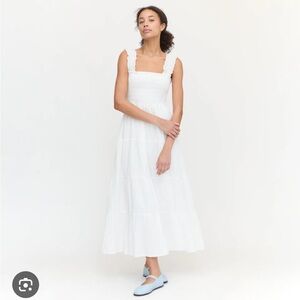 Hill House Home Kimmy Maxi White Swiss Linear Dot